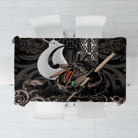Aotearoa Hei Matau Tablecloth Haka Kiwi Mix Maori Mangopare LT14 Black - Polynesian Pride