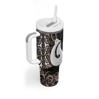Aotearoa Hei Matau Tumbler With Handle Haka Kiwi Mix Maori Mangopare LT14 - Polynesian Pride