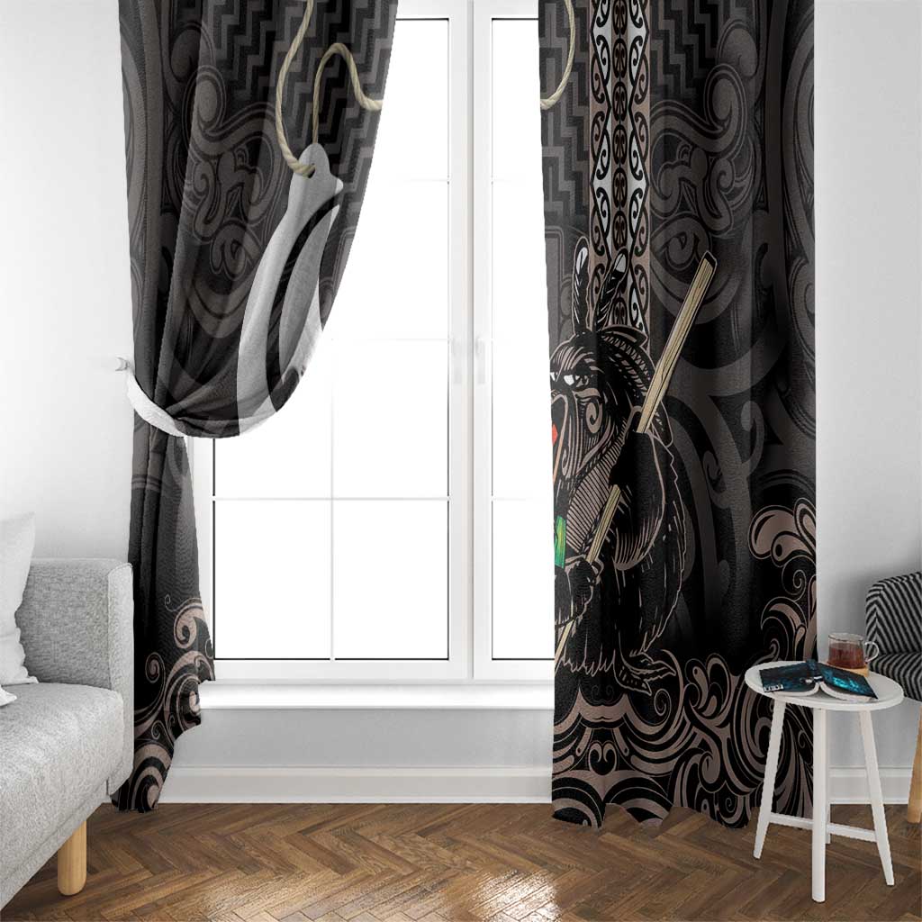 Aotearoa Hei Matau Window Curtain Haka Kiwi Mix Maori Mangopare LT14 - Polynesian Pride
