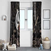 Aotearoa Hei Matau Window Curtain Haka Kiwi Mix Maori Mangopare LT14 - Polynesian Pride
