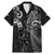 New Zealand Tiki Tennis Family Matching Mermaid Dress and Hawaiian Shirt 2024 Aotearoa Tenehi Maori Silver Fern - Black LT14 Dad's Shirt - Short Sleeve Black - Polynesian Pride