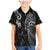 New Zealand Tiki Tennis Family Matching Mermaid Dress and Hawaiian Shirt 2024 Aotearoa Tenehi Maori Silver Fern - Black LT14 Son's Shirt Black - Polynesian Pride