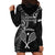 New Zealand Tiki Tennis Hoodie Dress 2024 Aotearoa Tenehi Maori Silver Fern - Black LT14 - Polynesian Pride