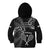 New Zealand Tiki Tennis Kid Hoodie 2024 Aotearoa Tenehi Maori Silver Fern - Black LT14 - Polynesian Pride