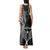 New Zealand Tiki Tennis Tank Maxi Dress 2024 Aotearoa Tenehi Maori Silver Fern - Black LT14 - Polynesian Pride