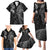 Custom New Zealand Tiki Tennis Family Matching Puletasi and Hawaiian Shirt 2024 Aotearoa Tenehi Maori Silver Fern - Black LT14 - Polynesian Pride