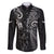 Custom New Zealand Tiki Tennis Family Matching Puletasi and Hawaiian Shirt 2024 Aotearoa Tenehi Maori Silver Fern - Black LT14 Dad's Shirt - Long Sleeve Black - Polynesian Pride