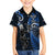 New Zealand Tiki Tennis Family Matching Puletasi and Hawaiian Shirt 2024 Aotearoa Tenehi Maori Silver Fern - Blue LT14 Son's Shirt Blue - Polynesian Pride