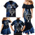 Custom New Zealand Tiki Tennis Family Matching Mermaid Dress and Hawaiian Shirt 2024 Aotearoa Tenehi Maori Silver Fern - Blue LT14 - Polynesian Pride