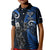 Custom New Zealand Tiki Tennis Kid Polo Shirt 2024 Aotearoa Tenehi Maori Silver Fern - Blue LT14 Kid Blue - Polynesian Pride