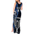 Custom New Zealand Tiki Tennis Tank Maxi Dress 2024 Aotearoa Tenehi Maori Silver Fern - Blue LT14 - Polynesian Pride