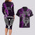 New Zealand Tiki Tennis Couples Matching Long Sleeve Bodycon Dress and Hawaiian Shirt 2024 Aotearoa Tenehi Maori Silver Fern - Purple LT14 - Polynesian Pride