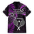 New Zealand Tiki Tennis Family Matching Mermaid Dress and Hawaiian Shirt 2024 Aotearoa Tenehi Maori Silver Fern - Purple LT14 - Polynesian Pride