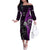 New Zealand Tiki Tennis Family Matching Off Shoulder Long Sleeve Dress and Hawaiian Shirt 2024 Aotearoa Tenehi Maori Silver Fern - Purple LT14 Mom's Dress Purple - Polynesian Pride