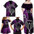 New Zealand Tiki Tennis Family Matching Off Shoulder Maxi Dress and Hawaiian Shirt 2024 Aotearoa Tenehi Maori Silver Fern - Purple LT14 - Polynesian Pride