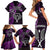 New Zealand Tiki Tennis Family Matching Short Sleeve Bodycon Dress and Hawaiian Shirt 2024 Aotearoa Tenehi Maori Silver Fern - Purple LT14 - Polynesian Pride