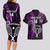 Custom New Zealand Tiki Tennis Couples Matching Long Sleeve Bodycon Dress and Hawaiian Shirt 2024 Aotearoa Tenehi Maori Silver Fern - Purple LT14 - Polynesian Pride