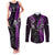 Custom New Zealand Tiki Tennis Couples Matching Tank Maxi Dress and Long Sleeve Button Shirt 2024 Aotearoa Tenehi Maori Silver Fern - Purple LT14 Purple - Polynesian Pride