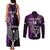 Custom New Zealand Tiki Tennis Couples Matching Tank Maxi Dress and Long Sleeve Button Shirt 2024 Aotearoa Tenehi Maori Silver Fern - Purple LT14 - Polynesian Pride