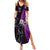 Custom New Zealand Tiki Tennis Family Matching Summer Maxi Dress and Hawaiian Shirt 2024 Aotearoa Tenehi Maori Silver Fern - Purple LT14 Mom's Dress Purple - Polynesian Pride