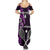 Custom New Zealand Tiki Tennis Family Matching Summer Maxi Dress and Hawaiian Shirt 2024 Aotearoa Tenehi Maori Silver Fern - Purple LT14 - Polynesian Pride