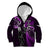 Custom New Zealand Tiki Tennis Kid Hoodie 2024 Aotearoa Tenehi Maori Silver Fern - Purple LT14 Zip Hoodie Purple - Polynesian Pride