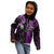 Custom New Zealand Tiki Tennis Kid Hoodie 2024 Aotearoa Tenehi Maori Silver Fern - Purple LT14 - Polynesian Pride