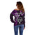 Custom New Zealand Tiki Tennis Off Shoulder Sweater 2024 Aotearoa Tenehi Maori Silver Fern - Purple LT14 - Polynesian Pride