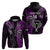 Custom New Zealand Tiki Tennis Zip Hoodie 2024 Aotearoa Tenehi Maori Silver Fern - Purple LT14 - Polynesian Pride