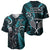 New Zealand Tiki Tennis Baseball Jersey 2024 Aotearoa Tenehi Maori Silver Fern - Turquoise LT14 - Polynesian Pride