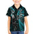 New Zealand Tiki Tennis Family Matching Long Sleeve Bodycon Dress and Hawaiian Shirt 2024 Aotearoa Tenehi Maori Silver Fern - Turquoise LT14 Son's Shirt Turquoise - Polynesian Pride