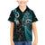 New Zealand Tiki Tennis Family Matching Mermaid Dress and Hawaiian Shirt 2024 Aotearoa Tenehi Maori Silver Fern - Turquoise LT14 Son's Shirt Turquoise - Polynesian Pride