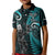 New Zealand Tiki Tennis Kid Polo Shirt 2024 Aotearoa Tenehi Maori Silver Fern - Turquoise LT14 Kid Turquoise - Polynesian Pride