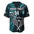 Custom New Zealand Tiki Tennis Baseball Jersey 2024 Aotearoa Tenehi Maori Silver Fern - Turquoise LT14 - Polynesian Pride