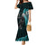 Custom New Zealand Tiki Tennis Family Matching Mermaid Dress and Hawaiian Shirt 2024 Aotearoa Tenehi Maori Silver Fern - Turquoise LT14 Mom's Dress Turquoise - Polynesian Pride