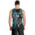 Custom New Zealand Tiki Tennis Men Tank Top 2024 Aotearoa Tenehi Maori Silver Fern - Turquoise LT14 - Polynesian Pride