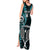 Custom New Zealand Tiki Tennis Tank Maxi Dress 2024 Aotearoa Tenehi Maori Silver Fern - Turquoise LT14 - Polynesian Pride