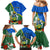 Personalised Halo Olaketa Solomon Islands Family Matching Mermaid Dress and Hawaiian Shirt Coat Of Arms With Tropical Flowers Flag Style LT14 - Polynesian Pride