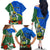 Personalised Halo Olaketa Solomon Islands Family Matching Off Shoulder Long Sleeve Dress and Hawaiian Shirt Coat Of Arms With Tropical Flowers Flag Style LT14 - Polynesian Pride