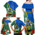 Personalised Halo Olaketa Solomon Islands Family Matching Off Shoulder Maxi Dress and Hawaiian Shirt Coat Of Arms With Tropical Flowers Flag Style LT14 - Polynesian Pride