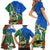 Personalised Halo Olaketa Solomon Islands Family Matching Short Sleeve Bodycon Dress and Hawaiian Shirt Coat Of Arms With Tropical Flowers Flag Style LT14 - Polynesian Pride