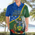 Personalised Halo Olaketa Solomon Islands Hawaiian Shirt Coat Of Arms With Tropical Flowers Flag Style LT14 - Polynesian Pride