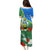 Personalised Halo Olaketa Solomon Islands Puletasi Coat Of Arms With Tropical Flowers Flag Style LT14 - Polynesian Pride