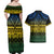 Halo Olaketa Solomon Islands Couples Matching Off Shoulder Maxi Dress and Hawaiian Shirt Melanesian Tribal Pattern Gradient Version LT14 - Polynesian Pride