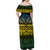 Halo Olaketa Solomon Islands Family Matching Off Shoulder Maxi Dress and Hawaiian Shirt Melanesian Tribal Pattern Gradient Version LT14 - Polynesian Pride