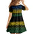 Halo Olaketa Solomon Islands Family Matching Off Shoulder Short Dress and Hawaiian Shirt Melanesian Tribal Pattern Gradient Version LT14 - Polynesian Pride