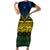 Halo Olaketa Solomon Islands Family Matching Short Sleeve Bodycon Dress and Hawaiian Shirt Melanesian Tribal Pattern Gradient Version LT14 Mom's Dress Black - Polynesian Pride