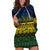 Halo Olaketa Solomon Islands Hoodie Dress Melanesian Tribal Pattern Gradient Version LT14 Black - Polynesian Pride