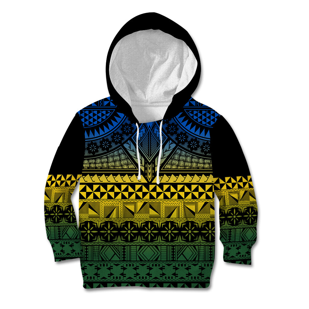 Halo Olaketa Solomon Islands Kid Hoodie Melanesian Tribal Pattern Gradient Version LT14 Hoodie Black - Polynesian Pride