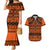 Halo Olaketa Solomon Islands Couples Matching Mermaid Dress and Hawaiian Shirt Melanesian Tribal Pattern Orange Version LT14 Orange - Polynesian Pride